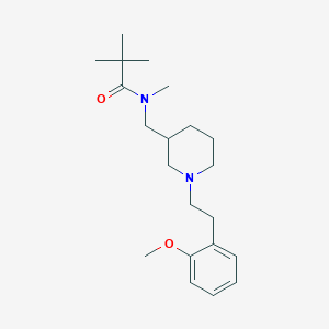 molecular formula C21H34N2O2 B6055979 N-({1-[2-(2-methoxyphenyl)ethyl]-3-piperidinyl}methyl)-N,2,2-trimethylpropanamide 