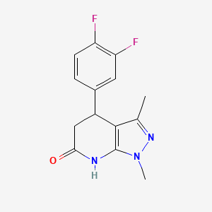 4-(3,4-difluorophenyl)-1,3-dimethyl-1,4,5,7-tetrahydro-6H-pyrazolo[3,4-b]pyridin-6-one