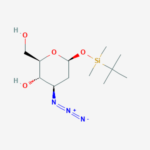 (2R,3S,4R,6S)-4-Azido-6-[tert-butyl(dimethyl)silyl]oxy-2-(hydroxymethyl)oxan-3-ol