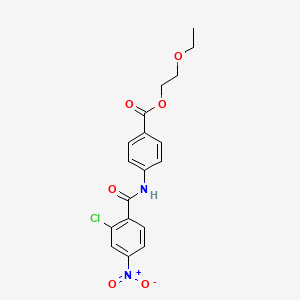 molecular formula C18H17ClN2O6 B6056001 2-ethoxyethyl 4-[(2-chloro-4-nitrobenzoyl)amino]benzoate 