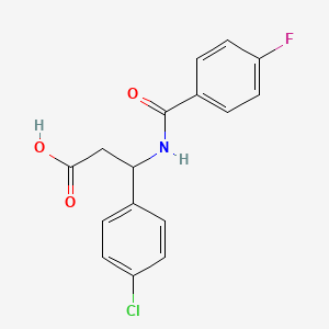molecular formula C16H13ClFNO3 B6056016 3-(4-chlorophenyl)-3-[(4-fluorobenzoyl)amino]propanoic acid 