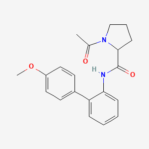 molecular formula C20H22N2O3 B6056030 1-acetyl-N-(4'-methoxy-2-biphenylyl)prolinamide 