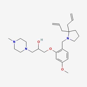 molecular formula C26H41N3O3 B6056045 1-{2-[(2,2-diallyl-1-pyrrolidinyl)methyl]-5-methoxyphenoxy}-3-(4-methyl-1-piperazinyl)-2-propanol 