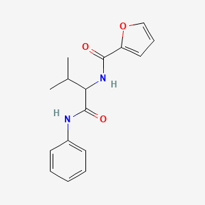 molecular formula C16H18N2O3 B6056051 N~2~-2-furoyl-N~1~-phenylvalinamide 