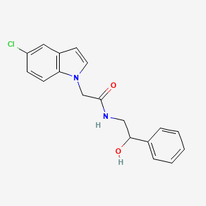 molecular formula C18H17ClN2O2 B6056068 2-(5-chloro-1H-indol-1-yl)-N-(2-hydroxy-2-phenylethyl)acetamide 