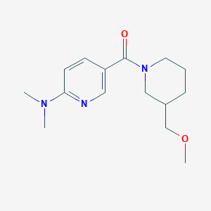 molecular formula C15H23N3O2 B6056121 5-{[3-(methoxymethyl)-1-piperidinyl]carbonyl}-N,N-dimethyl-2-pyridinamine 