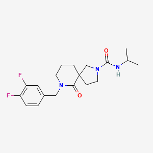 molecular formula C19H25F2N3O2 B6056148 7-(3,4-difluorobenzyl)-N-isopropyl-6-oxo-2,7-diazaspiro[4.5]decane-2-carboxamide 