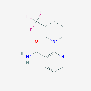 molecular formula C12H14F3N3O B6056157 2-[3-(trifluoromethyl)-1-piperidinyl]nicotinamide 