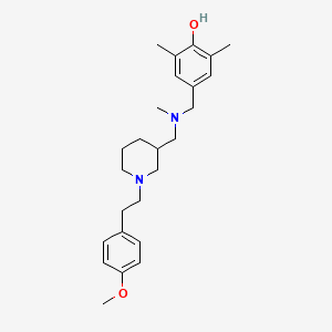 molecular formula C25H36N2O2 B6056160 4-{[({1-[2-(4-methoxyphenyl)ethyl]-3-piperidinyl}methyl)(methyl)amino]methyl}-2,6-dimethylphenol 