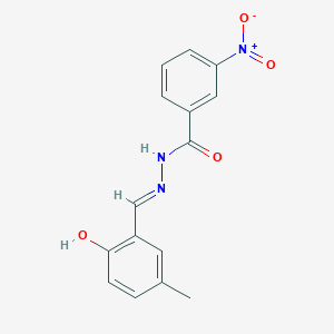 molecular formula C15H13N3O4 B6056197 N'-(2-hydroxy-5-methylbenzylidene)-3-nitrobenzohydrazide 