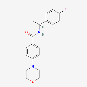 molecular formula C19H21FN2O2 B6056205 N-[1-(4-fluorophenyl)ethyl]-4-(4-morpholinyl)benzamide 