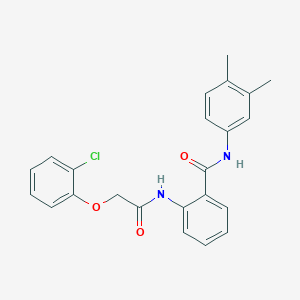 molecular formula C23H21ClN2O3 B6056221 2-{[(2-chlorophenoxy)acetyl]amino}-N-(3,4-dimethylphenyl)benzamide 