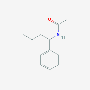 molecular formula C13H19NO B6056236 N-(3-methyl-1-phenylbutyl)acetamide 