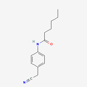 molecular formula C14H18N2O B6056239 N-[4-(cyanomethyl)phenyl]hexanamide 
