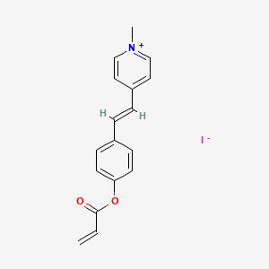 molecular formula C17H16INO2 B605628 [4-[(E)-2-(1-methylpyridin-1-ium-4-yl)ethenyl]phenyl] prop-2-enoate;iodide CAS No. 1850419-05-4