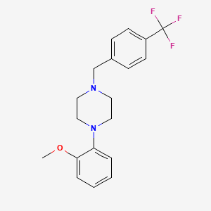 molecular formula C19H21F3N2O B6056295 1-(2-methoxyphenyl)-4-[4-(trifluoromethyl)benzyl]piperazine 