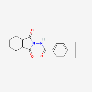 4-tert-butyl-N-(1,3-dioxooctahydro-2H-isoindol-2-yl)benzamide