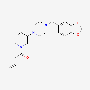 molecular formula C21H29N3O3 B6056301 1-(1,3-benzodioxol-5-ylmethyl)-4-[1-(3-butenoyl)-3-piperidinyl]piperazine 