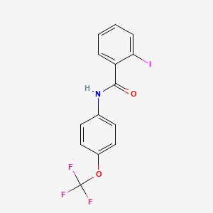 molecular formula C14H9F3INO2 B6056323 2-iodo-N-[4-(trifluoromethoxy)phenyl]benzamide 