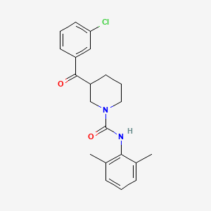 molecular formula C21H23ClN2O2 B6056336 3-(3-chlorobenzoyl)-N-(2,6-dimethylphenyl)-1-piperidinecarboxamide 