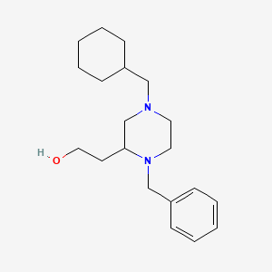 molecular formula C20H32N2O B6056343 2-[1-benzyl-4-(cyclohexylmethyl)-2-piperazinyl]ethanol 