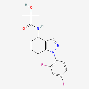 molecular formula C17H19F2N3O2 B6056388 N-[1-(2,4-difluorophenyl)-4,5,6,7-tetrahydro-1H-indazol-4-yl]-2-hydroxy-2-methylpropanamide 