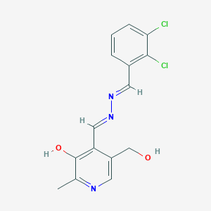 molecular formula C15H13Cl2N3O2 B6056416 3-hydroxy-5-(hydroxymethyl)-2-methylisonicotinaldehyde (2,3-dichlorobenzylidene)hydrazone 