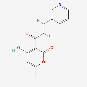 molecular formula C14H11NO4 B6056422 4-hydroxy-6-methyl-3-[3-(3-pyridinyl)acryloyl]-2H-pyran-2-one 