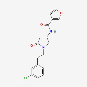 molecular formula C17H17ClN2O3 B6056467 N-{1-[2-(3-chlorophenyl)ethyl]-5-oxo-3-pyrrolidinyl}-3-furamide 