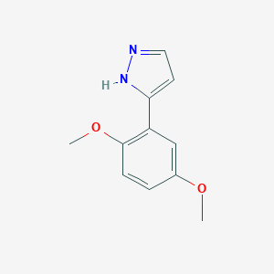 molecular formula C11H12N2O2 B060565 3-(2,5-Dimethoxyphenyl)-1H-Pyrazole CAS No. 181122-45-2