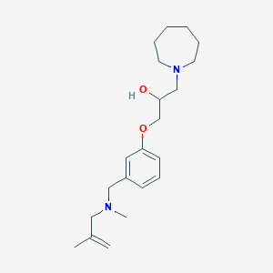 molecular formula C21H34N2O2 B6056504 1-(1-azepanyl)-3-(3-{[methyl(2-methyl-2-propen-1-yl)amino]methyl}phenoxy)-2-propanol 