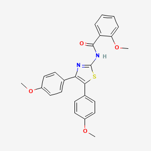 molecular formula C25H22N2O4S B6056531 N-[4,5-bis(4-methoxyphenyl)-1,3-thiazol-2-yl]-2-methoxybenzamide 