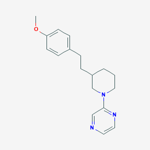 molecular formula C18H23N3O B6056556 2-{3-[2-(4-methoxyphenyl)ethyl]-1-piperidinyl}pyrazine 