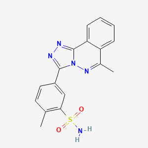 molecular formula C17H15N5O2S B6056563 2-methyl-5-(6-methyl[1,2,4]triazolo[3,4-a]phthalazin-3-yl)benzenesulfonamide 