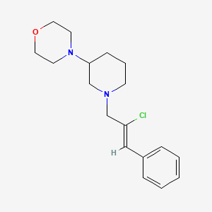 molecular formula C18H25ClN2O B6056616 4-{1-[(2Z)-2-chloro-3-phenyl-2-propen-1-yl]-3-piperidinyl}morpholine 