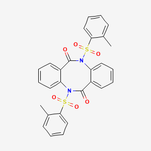 molecular formula C28H22N2O6S2 B6056622 5,11-bis[(2-methylphenyl)sulfonyl]dibenzo[b,f][1,5]diazocine-6,12(5H,11H)-dione 