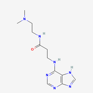 molecular formula C12H19N7O B6056646 N~1~-[2-(dimethylamino)ethyl]-N~3~-9H-purin-6-yl-beta-alaninamide 