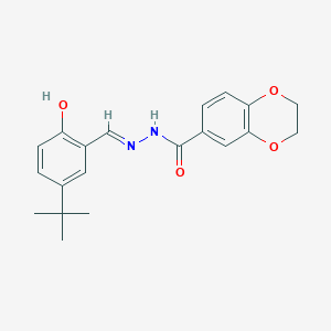 molecular formula C20H22N2O4 B6056662 N'-(5-tert-butyl-2-hydroxybenzylidene)-2,3-dihydro-1,4-benzodioxine-6-carbohydrazide 