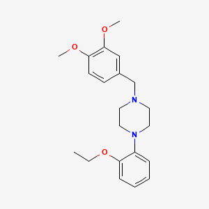 molecular formula C21H28N2O3 B6056670 1-(3,4-dimethoxybenzyl)-4-(2-ethoxyphenyl)piperazine 