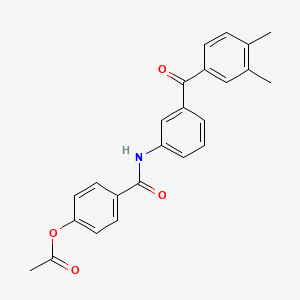 4-({[3-(3,4-dimethylbenzoyl)phenyl]amino}carbonyl)phenyl acetate