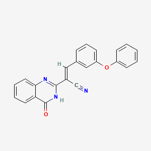 molecular formula C23H15N3O2 B6056719 2-(4-oxo-3,4-dihydro-2-quinazolinyl)-3-(3-phenoxyphenyl)acrylonitrile 