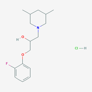molecular formula C16H25ClFNO2 B6056734 1-(3,5-dimethyl-1-piperidinyl)-3-(2-fluorophenoxy)-2-propanol hydrochloride 