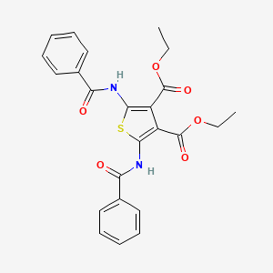 molecular formula C24H22N2O6S B6056764 diethyl 2,5-bis(benzoylamino)-3,4-thiophenedicarboxylate 