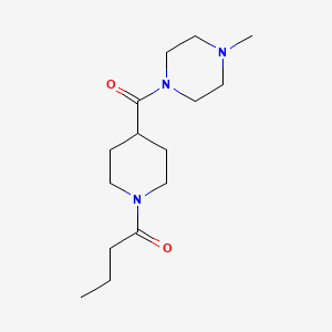 molecular formula C15H27N3O2 B6056765 1-[(1-butyryl-4-piperidinyl)carbonyl]-4-methylpiperazine 