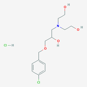 molecular formula C14H23Cl2NO4 B6056773 1-[bis(2-hydroxyethyl)amino]-3-[(4-chlorobenzyl)oxy]-2-propanol hydrochloride 