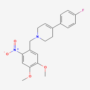 molecular formula C20H21FN2O4 B6056780 1-(4,5-dimethoxy-2-nitrobenzyl)-4-(4-fluorophenyl)-1,2,3,6-tetrahydropyridine 