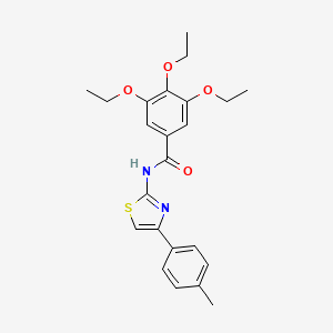 3,4,5-triethoxy-N-[4-(4-methylphenyl)-1,3-thiazol-2-yl]benzamide