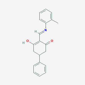 molecular formula C20H19NO2 B6056794 2-{[(2-methylphenyl)amino]methylene}-5-phenyl-1,3-cyclohexanedione 