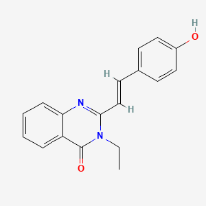 molecular formula C18H16N2O2 B6056803 3-ethyl-2-[2-(4-hydroxyphenyl)vinyl]-4(3H)-quinazolinone 