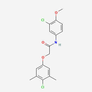 molecular formula C17H17Cl2NO3 B6056831 2-(4-chloro-3,5-dimethylphenoxy)-N-(3-chloro-4-methoxyphenyl)acetamide 